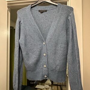 White House Black Market Blue Cardigan Sweater